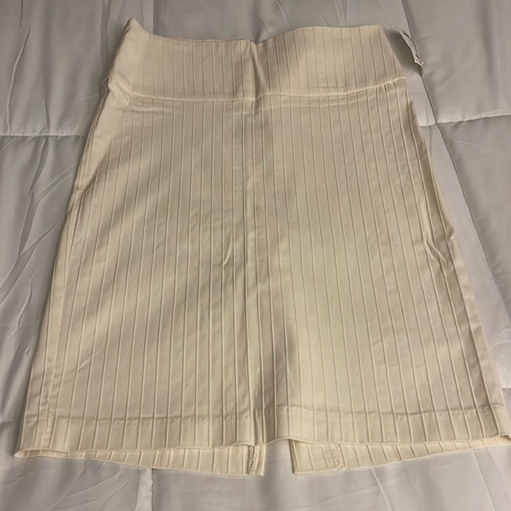 NWT Winter white pencil skirt zipper back.